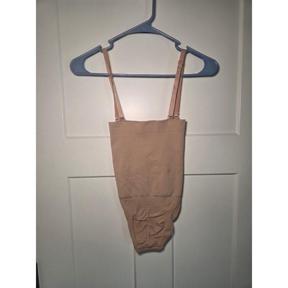 SKIMS Sculpting Mid Thigh Bodysuit Sand Beige Shapewear Small S/P/CH